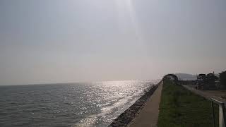 동막 인근 웨스턴 비치 펜션 앞 바다