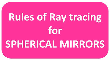 What are the RULES OF RAY TRACING IN SPHERICAL MIRRORS