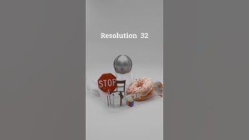 Liquid and objects, what resolution is your favorite? #3danimation #satisfying #simulation #blender