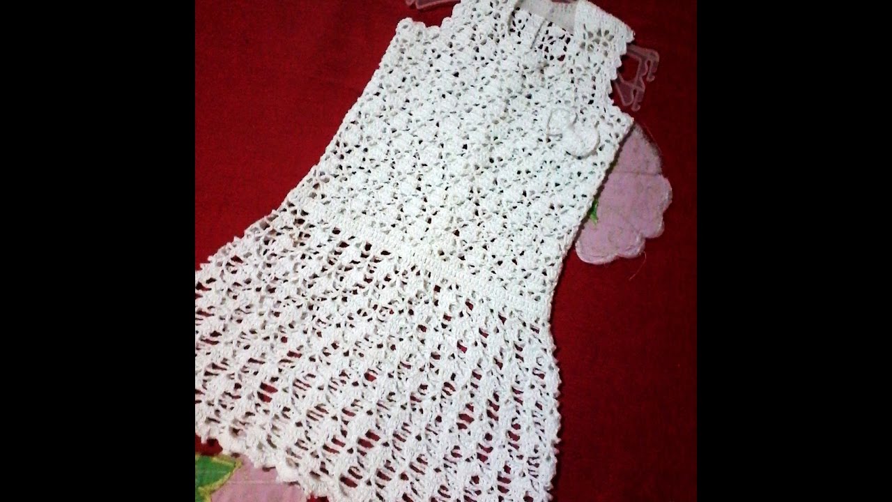 Vestido de crochê infantil passo a passo - JNY Crochê 