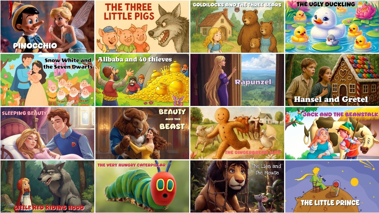 Collection of Fairy Tales and Bedtime Stories for Kids | Famous Kids Tales 📚🎵💤