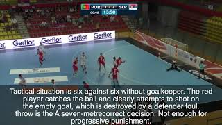 Defender's behaviour during empty goal | Video analysis | IHF Education Centre