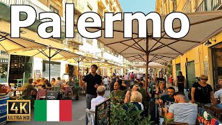 Palermo, Sicily 4K Walking Tour  Amazing Street Culture