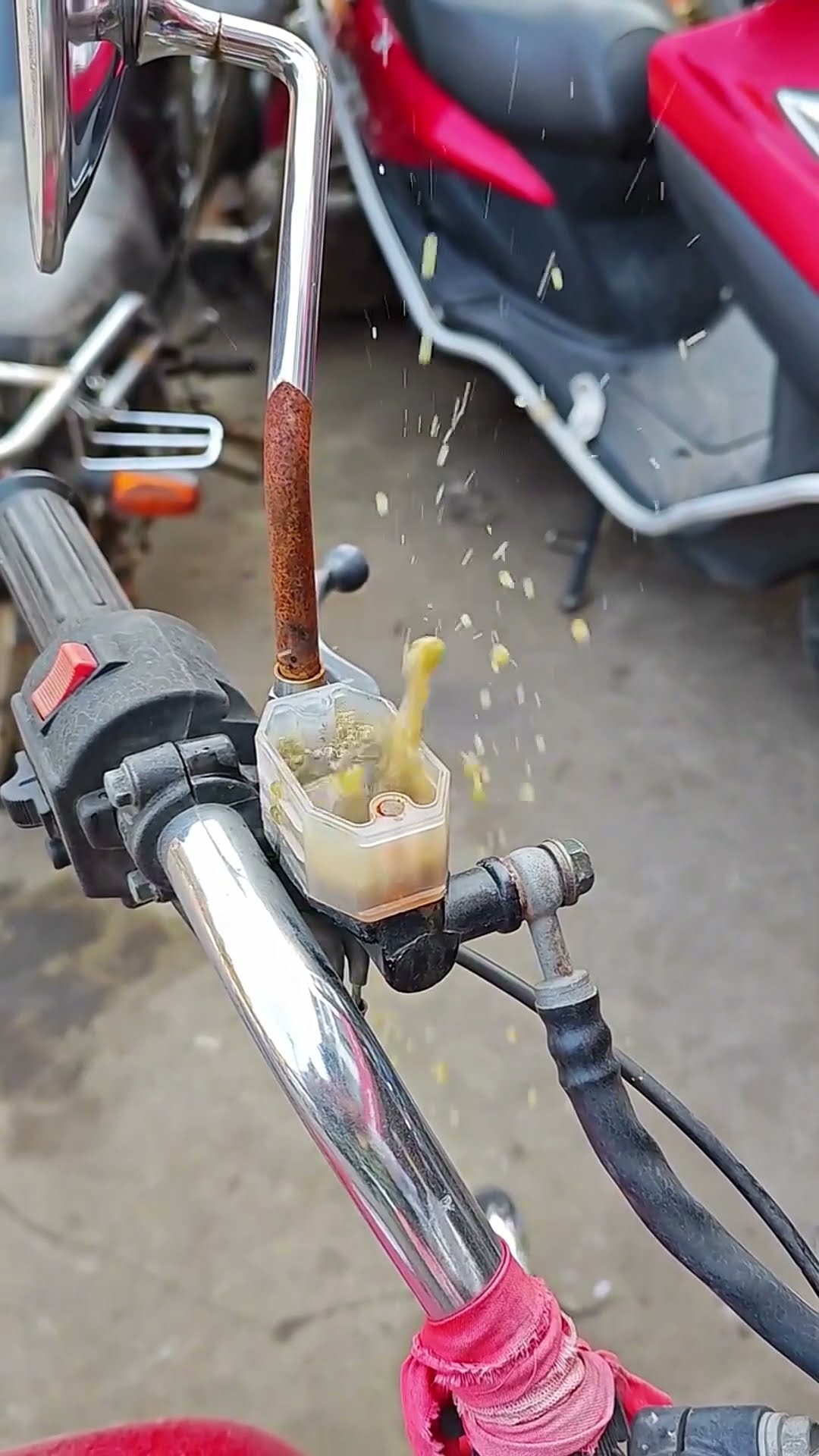 Brake fluid change process- Good tools and machinery make work easy