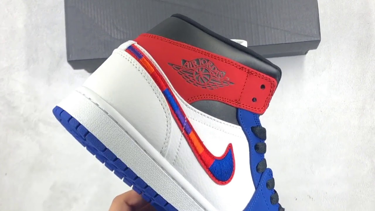 jordan 1 mid multicolor swoosh