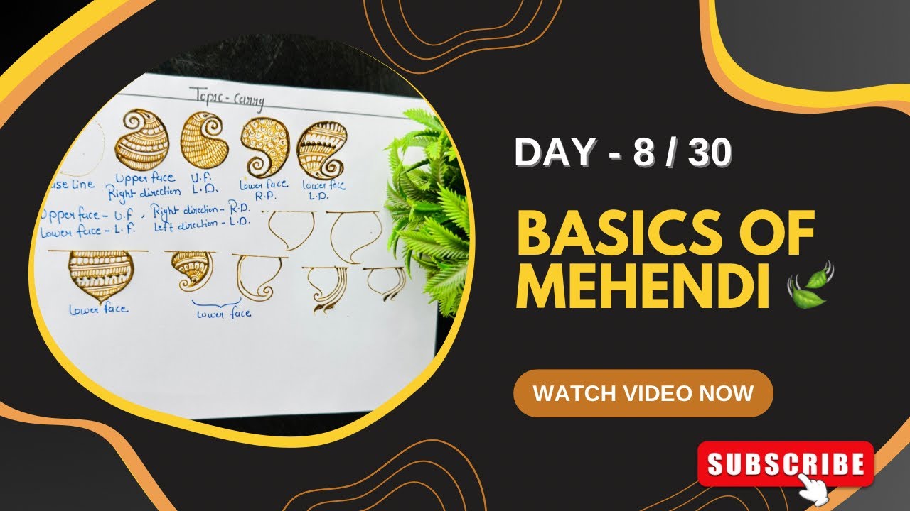 Day 8: Master Mehendi from Scratch! Free 30-Day Basic to Pro Henna Course –Start Your Journey Today!