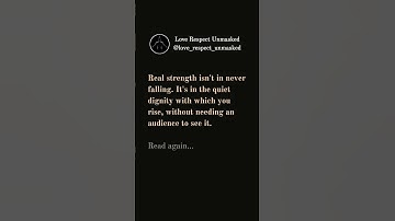 True Strength: Rising with Quiet Dignity #motivation