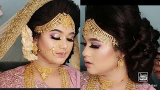 reception bridal Makeup and hairstyle tutorial | Nadia's Makeover