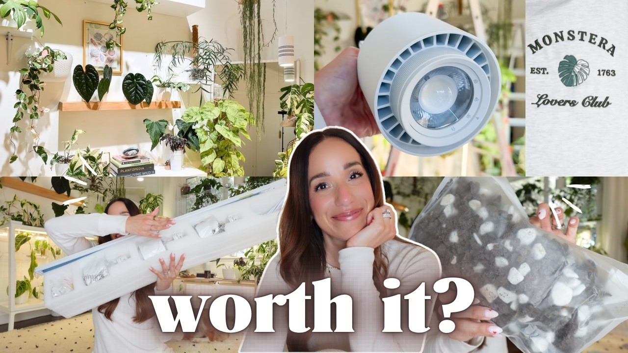 plant accessory haul 📦| new grow light install + review