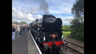 34046 West Country Class “Braunton” visits Bishops Lydeard (03/05/24)