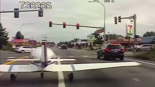 Caught on Camera: Pilot Lands Plane on Busy Washington Road || GoViral