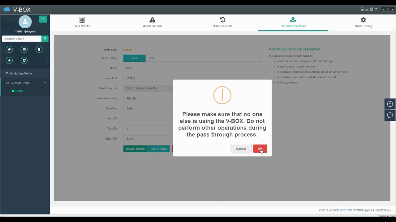 Wecon V Box Cloud Configure Platform Operation By Wecon Technology