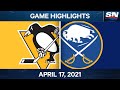 NHL Game Highlights | Penguins vs. Sabres - Apr. 17, 2021