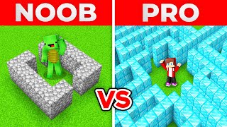 JJ And Mikey NOOB vs PRO Survive Inside a MAZE in Minecraft Maizen