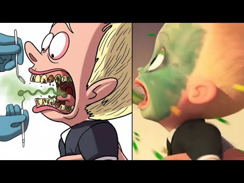 The Baby Boss - Funny cartoon drawing meme | Baby Boss Chase Scene meme Drawing 😅😅