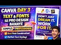Day 3 || Text Styling + Real Post Design Tutorial🔥 || mmt skill