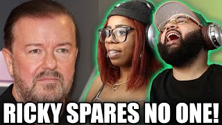 Ricky Gervais Funniest Talk Show Moments - UNHINGED COMEDY! - BLACK COUPLE REACTS