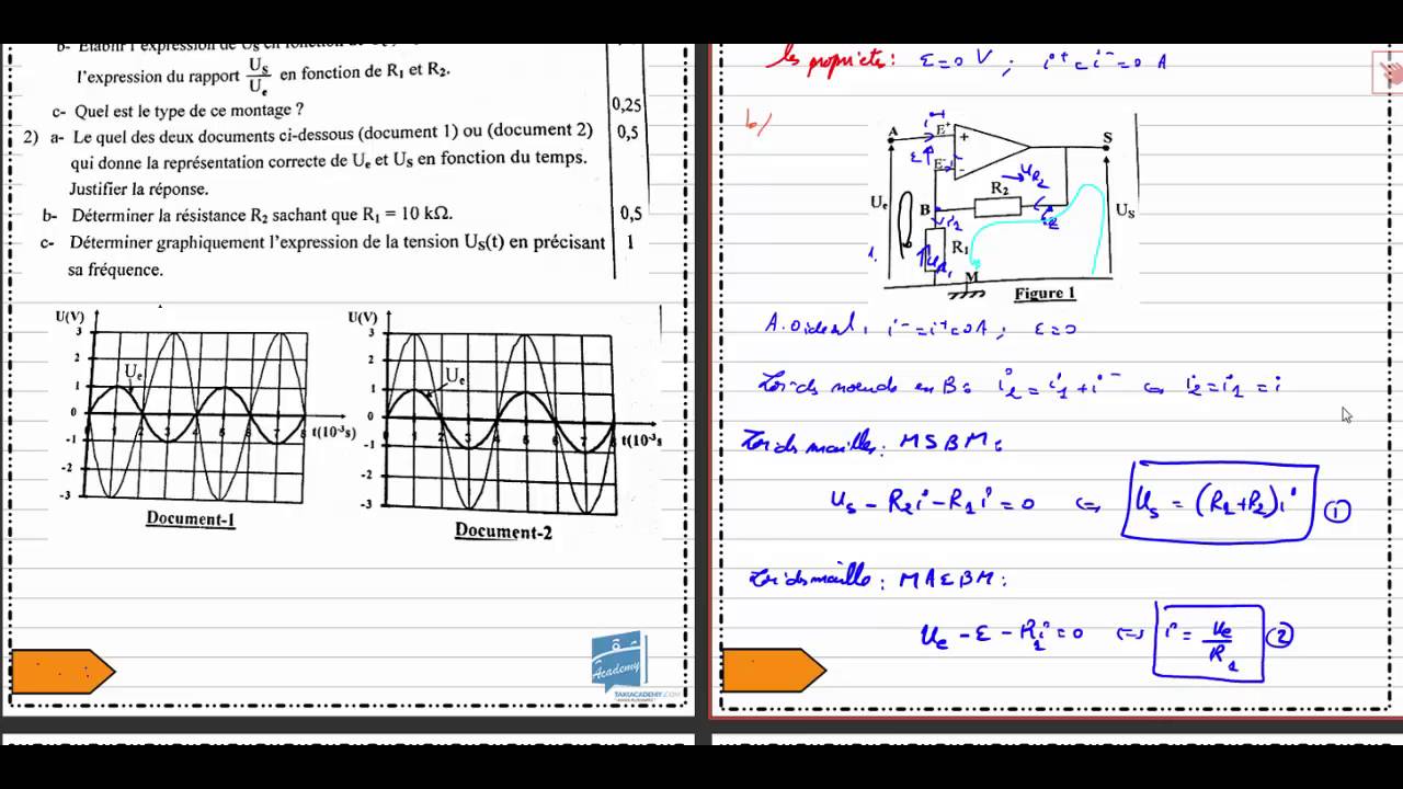 Exercice 1 : amplificateur non inverseur ( 3 T_I )