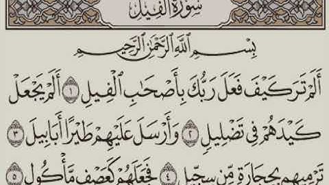 105 سورة الفيل