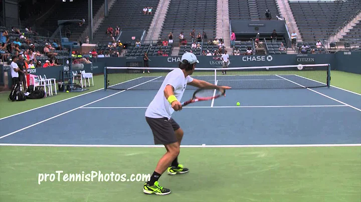 Tommy Haas v Fabio Fognini 2013 US Open practice