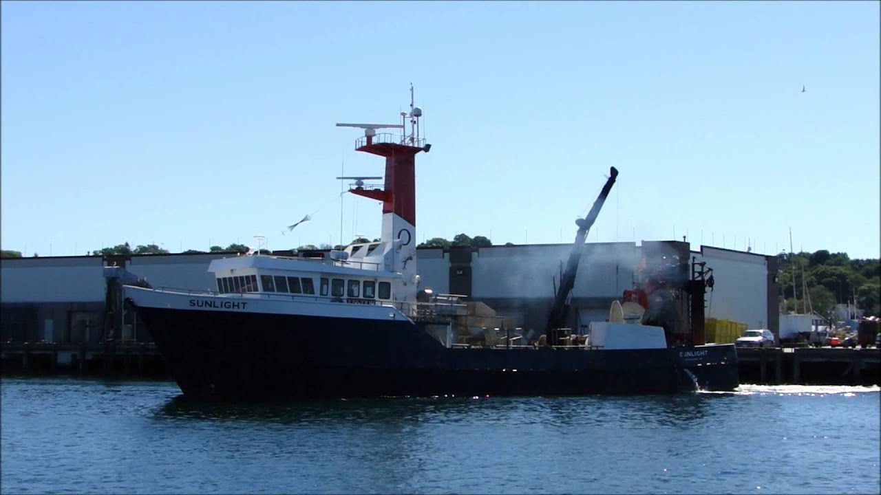 Fishing Boat Sunlight Leaving Gloucester Harbor 2010