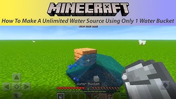 Minecraft How To Make Unlimited Water Source Using Only 1 Water Bucket