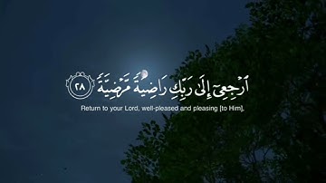 سورة الفجر/ آيه (٢٧ _ ٣٠) راحه نفسيه وطمأنينة القلب🌿