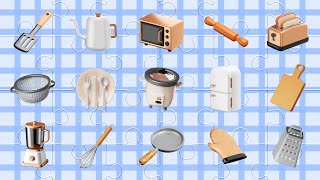 Guess The Kitchen Tools For Kids 👨‍🍳👩🏻‍🍳 | Guess The Kitchenware🔪🍳 | Kitchen Utensils Compilation 🍽️ screenshot 1
