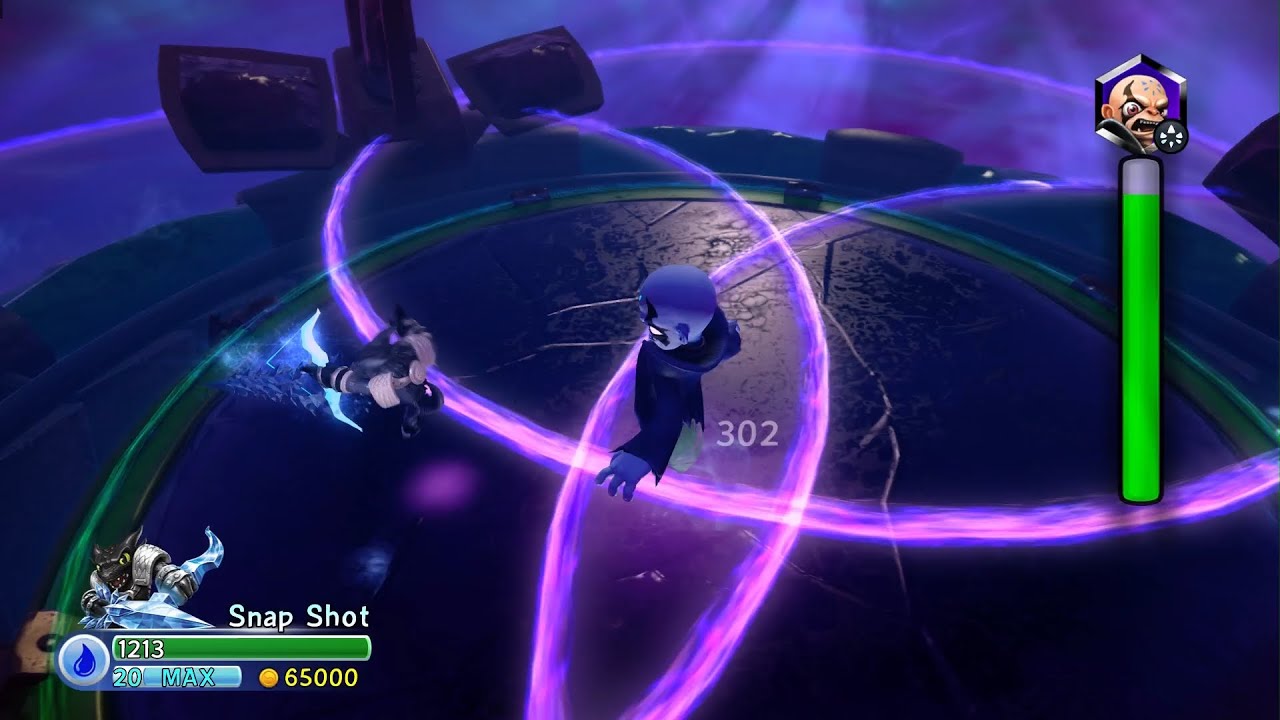 Skylanders Trap Team Dark Snap Shot vs Kaos (Nightmare Mode/No-Hit)