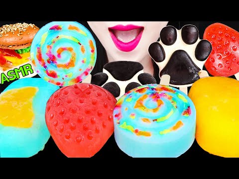 <strong>ASMR</strong> LOLLIPOP ICE CREAM POP, STRAWBERRY, ANIMAL, BLUE <strong>ORANGE</strong> 롤리팝 아이스크림 팝, 발바닥 아이스크림 먹방 MUKBANG