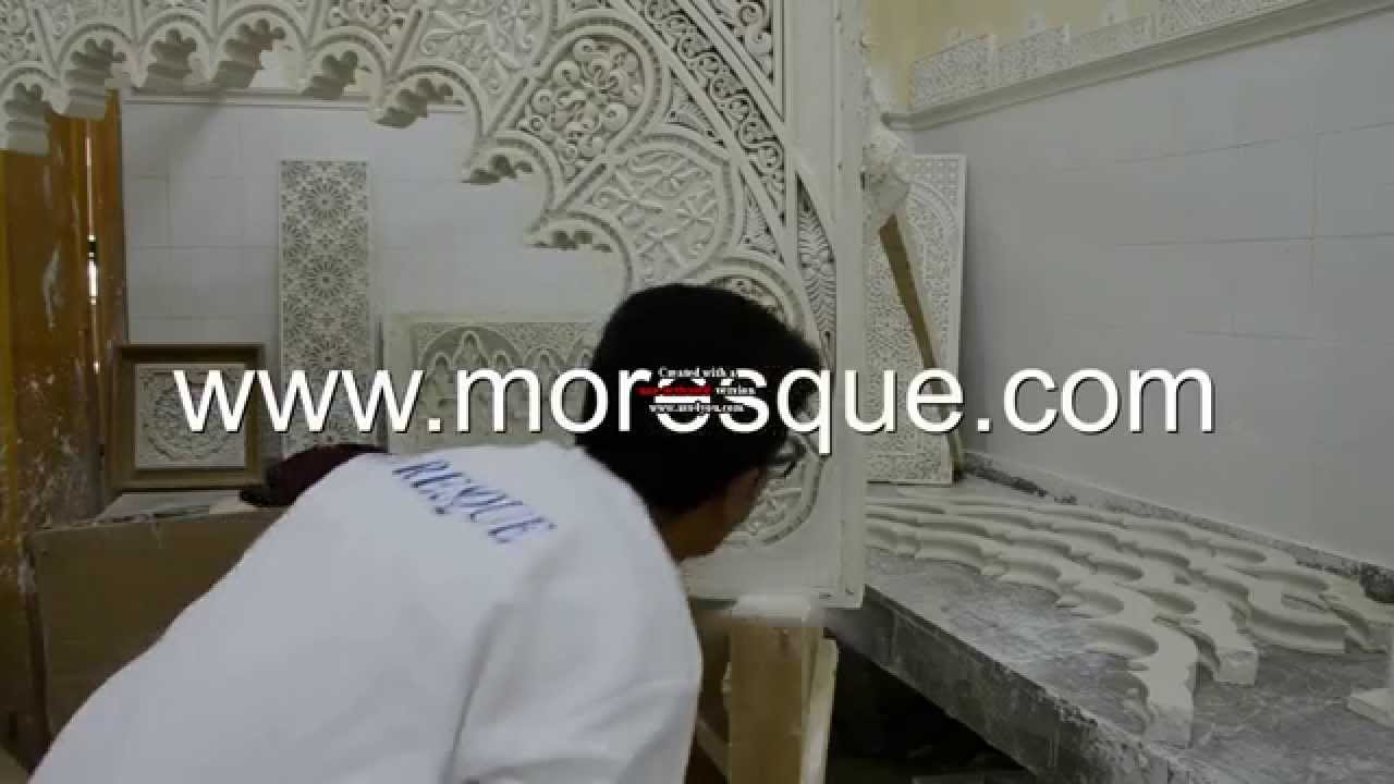 moresque mohammed naji platre sculpte