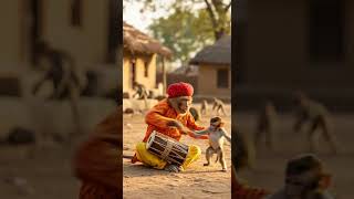 baby monkey 🐒 grooves ta dad beats 🥁 pure tiny drummer rocks the jungle
