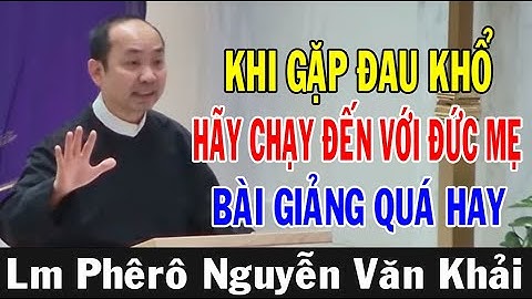 KHI GẶP ĐAU KHỔ HÃY CHẠY ĐẾN VỚI ĐỨC MẸ - Lm Phêrô Nguyễn Văn Khải | Ánh Sáng Lời Chúa