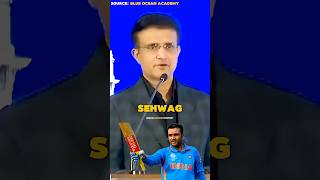 Ganguli praised Sehwag as best opener #cricket #indiancricketer #ganguli #sehwag #podcast