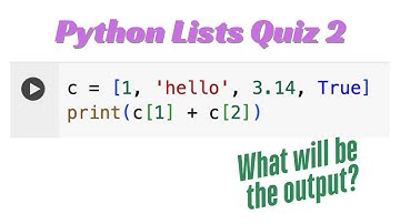 Python Lesson12: Lists Quiz2