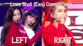 love shot voice comparison  - le sserafim & exo
