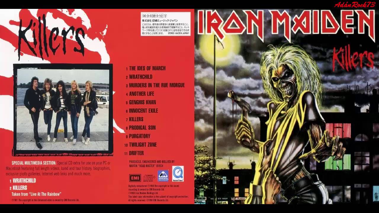 Iron Maiden Wrathchild (Killers, Remastered) YouTube