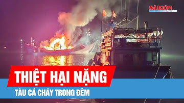 Cháy tàu cá của ngư dân Quảng Ngãi
