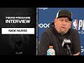 Nick Nurse Provides UPDATE on Paul George Illness | Celtics vs 76ers Pregame