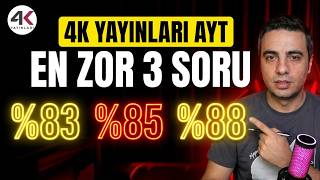 4K YAYINLARI AYT-5 TÜRKİYE GENELİ EN ZOR 3 SORU 🚀🚀AYT DENEME SINAVINDAN #tyt2026 #4k