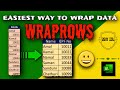 Easiest way to Wrap Data | WRAPROWS 🫡🔥
