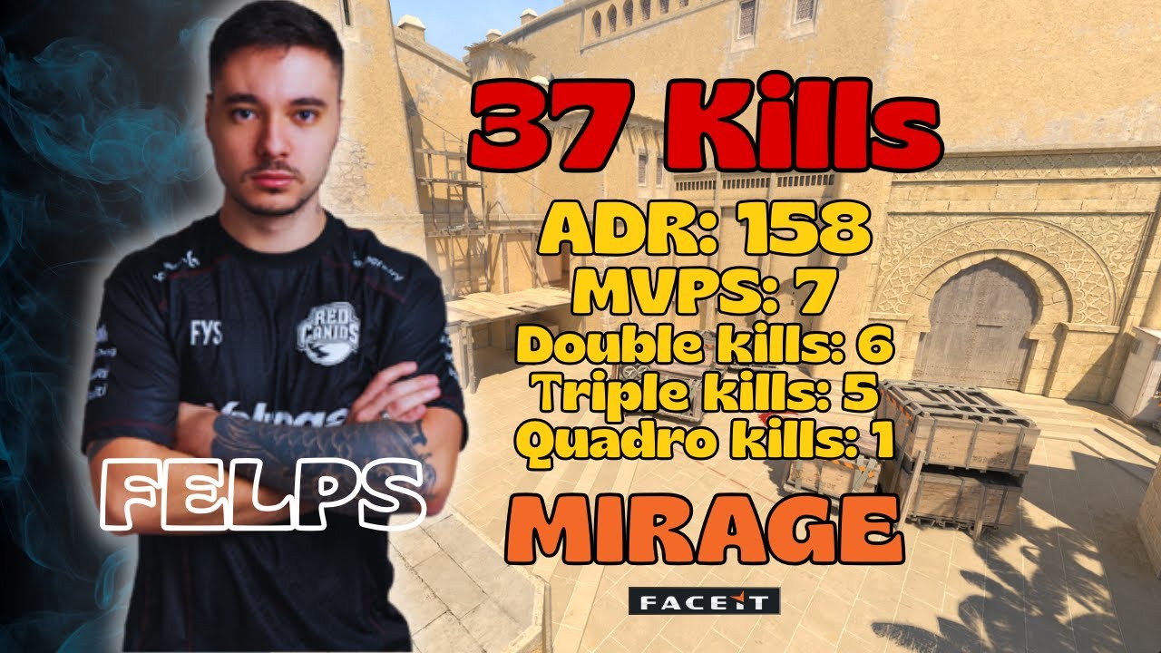 FELPS POV CS2 (37K/17D) na Mirage | FACEIT | 10-07-2025