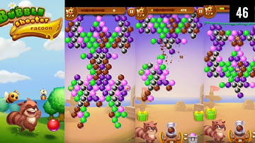 BUBBLE SHOOTER RACOON, Mobile game gameplay, Android game  gameplay, L 46