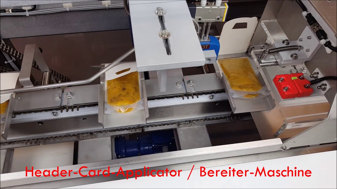 Reitermaschine / Header-Card-Applicator