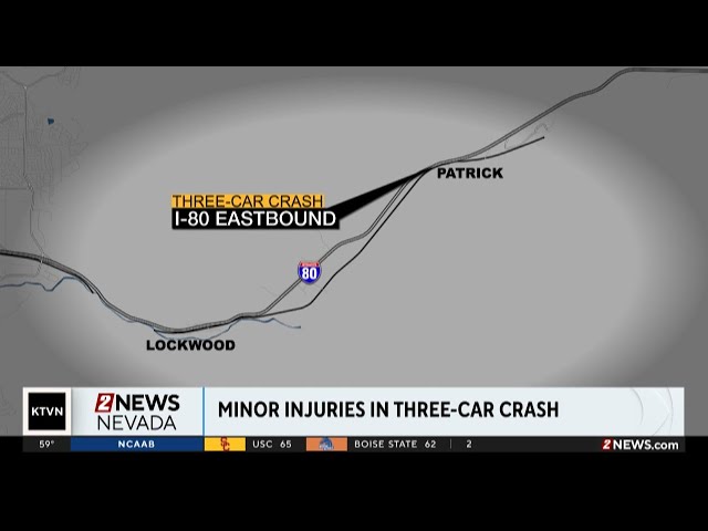 Three car crash on I-80 near Patrick - YouTube