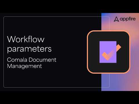 Add a workflow parameter in Comala Document Management for Cloud