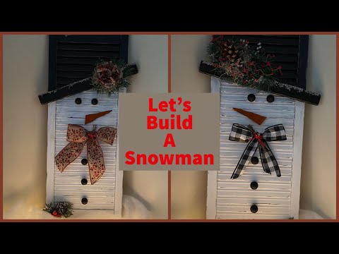 DIY Shutter Snowman -# Upcycle #repurpose #diy