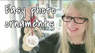 5 EASY ways to make photo ornaments / quick image transfer techniques