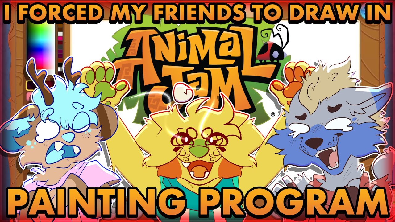 FORCING my Friends to Draw in Animal Jam's CURSED Painting Program