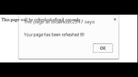 Auto refresh page using javascript